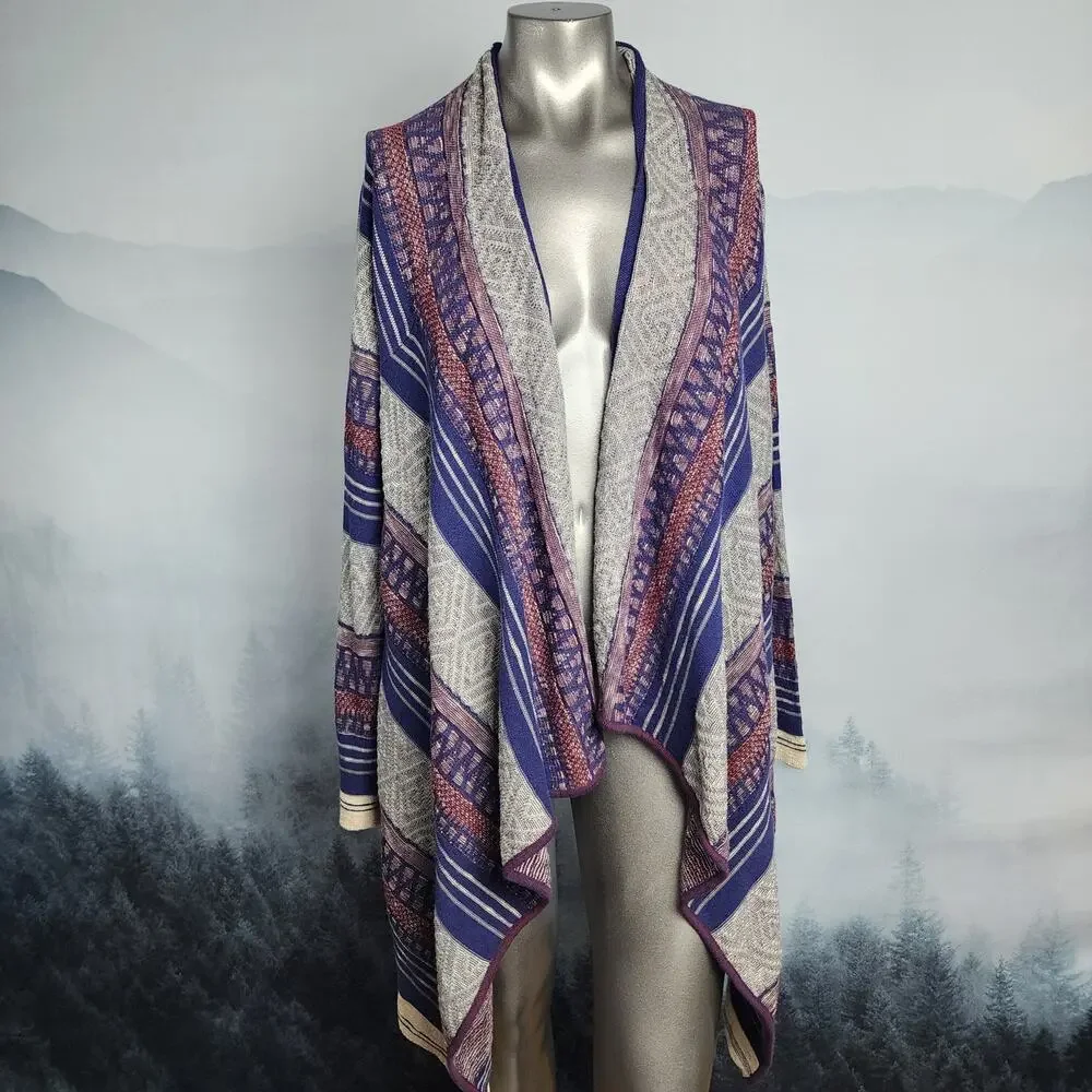 Le Moda Southwestern Aztec Print Multi-Color Cardigan | Women's Medium